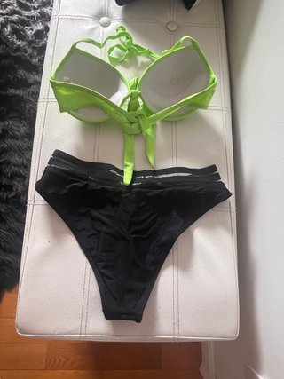 Bikini Talla M Negro y Verde