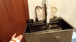 Fregadero de cocina negro nuevo