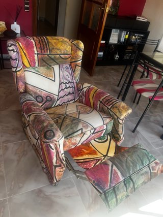 Sillón reclinable estampado