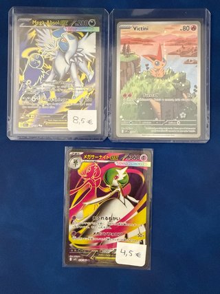 Lote 3 cartas Pokémon: Mega Absol EX, Victini, Gar