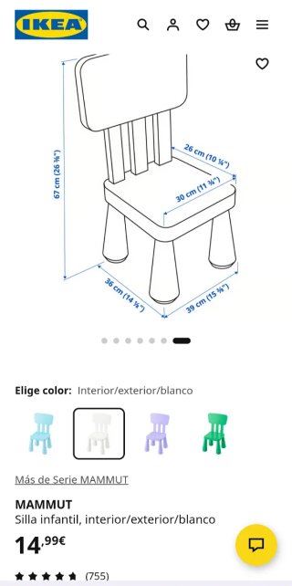 Mesa y Silla Infantil IKEA Mamut Roja