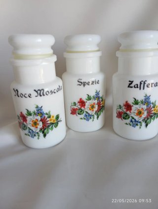 Set 5 Barattoli Porta Spezie Floreali