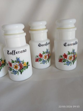 Set 5 Barattoli Porta Spezie Floreali