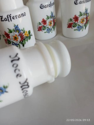 Set 5 Barattoli Porta Spezie Floreali
