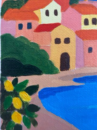 Quadro paesaggio italiano in acrilico originale