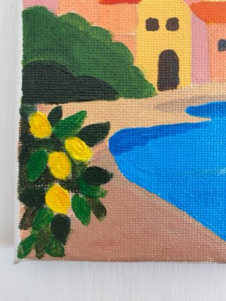 Quadro paesaggio italiano in acrilico originale
