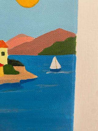 Quadro paesaggio italiano in acrilico originale