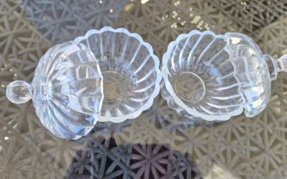 Set 2 Ciotole Vetro Coperchio