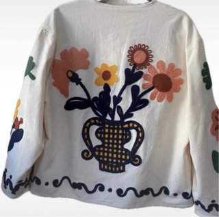 Espectacular y Viral chaqueta bordados ZARA T/XL