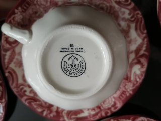 Tazas de desayuno Cartuja Sevilla Rosa x6