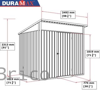 Caseta Metálica Palladium 181x249x231 cm - Duramax