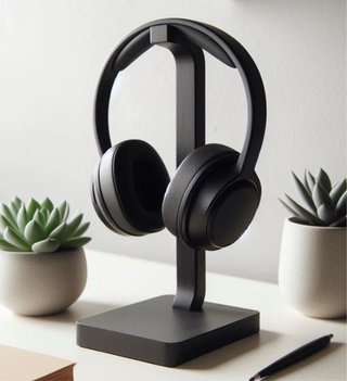 Soporte para auriculares negro