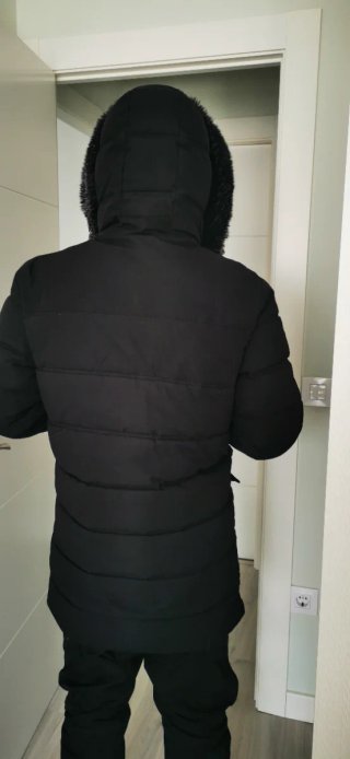 Abrigo acolchado negro hombre