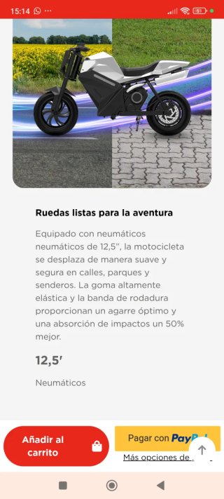 Mini Moto Eléctrica Infantil paonago  ADV250