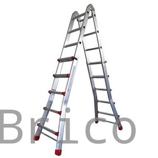 Escalera Telescópica Aluminio 4+4 Pestaña