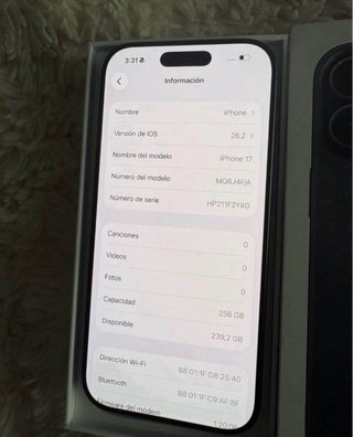 iPhone 17 256GB negro
