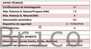 Plancha Gas Cromo Ranurada Serie 500 - PLC600CRRN