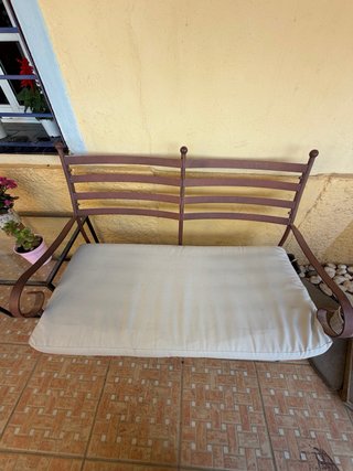Banco de Jardín Hierro Forjado Marrón