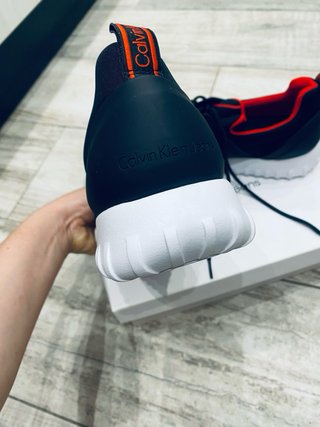 Zapatillas Calvin Klein Hombre Negras Rojas