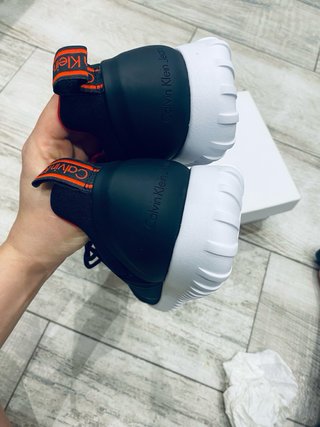 Zapatillas Calvin Klein Hombre Negras Rojas