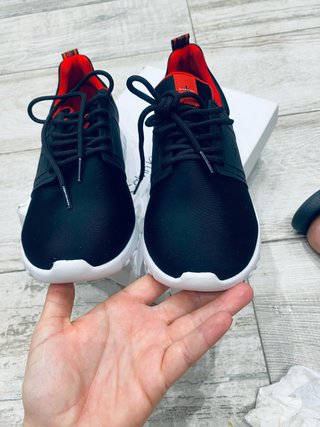 Zapatillas Calvin Klein Hombre Negras Rojas