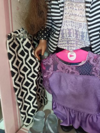 Muñeca con ropa y accesorios