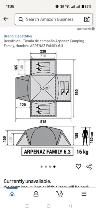 Tienda Decathlon 6 personas