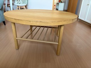 Mesa de centro redonda Ikea madera