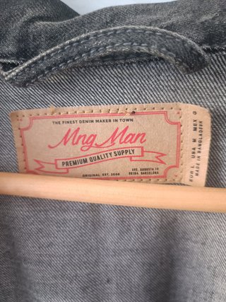 Chaqueta vaquera Mango Man gris Talla M