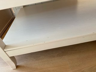 Mesa de centro madera lacada blanca