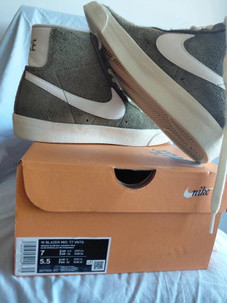 Scarpe Nike Blazer Mid Verde Camoscio