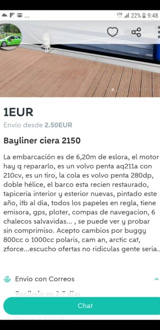 Yate 6,25m sin motor