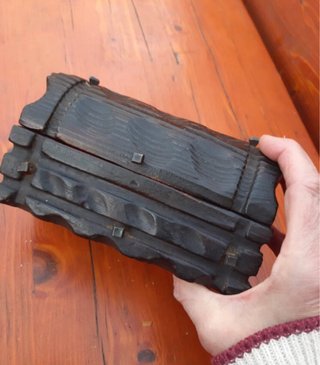 Cofre madera artesanal vintage
