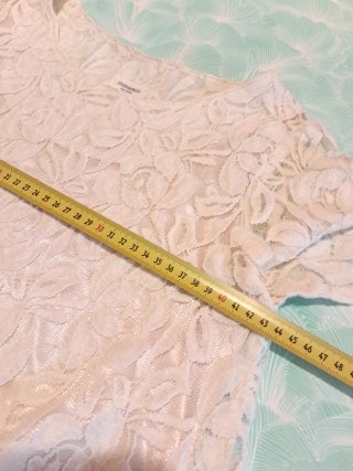 Vestido encaje blanco crema M