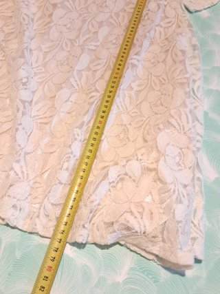 Vestido encaje blanco crema M