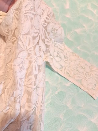 Vestido encaje blanco crema M