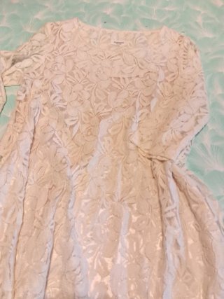 Vestido encaje blanco crema M