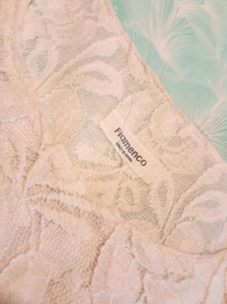 Vestido encaje blanco crema M