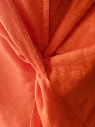 Vestido lino Carolina Herrera naranja