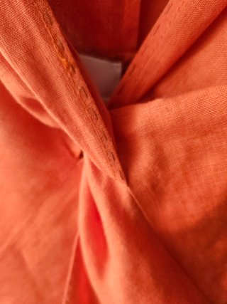 Vestido lino Carolina Herrera naranja