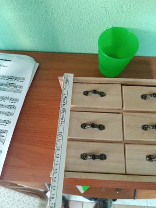 Portagioie cassettiera vintage legno