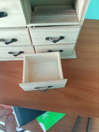 Portagioie cassettiera vintage legno
