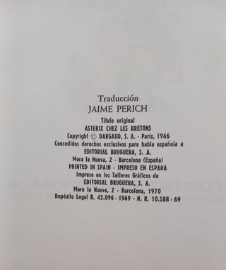 ASTÉRIX EN BRETAÑA (1970) - Ed. Perich Bruguera
