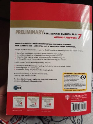 Cambridge English Preliminary 7 Student's Book ...