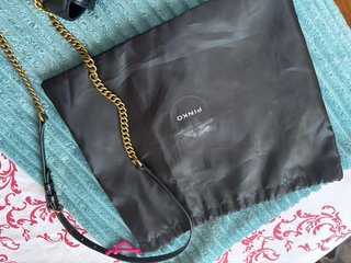 Bolso Pinko Negro y Dorado viejo