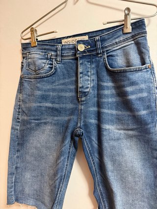 INSIDE Pantalón Corto Azul Desgastado