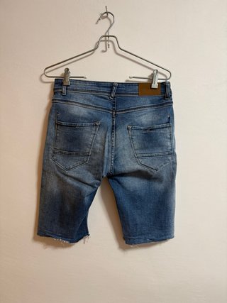 INSIDE Pantalón Corto Azul Desgastado
