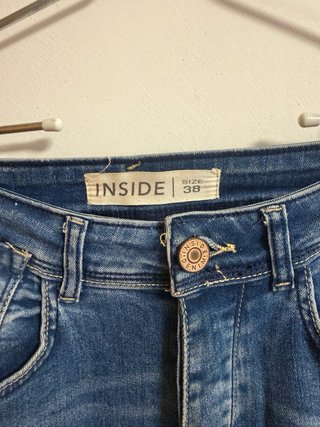 INSIDE Pantalón Corto Azul Desgastado