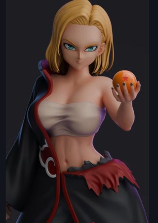 Figura Resina Android 18 Akatsuki