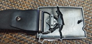 Hebilla Cinturón AC/DC 115cm PVC